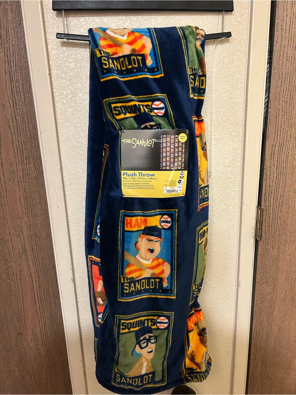 Navy Plush Throw The SandLot